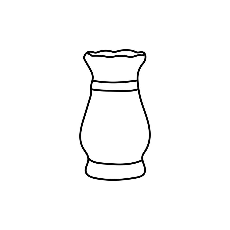 vaas pot lijn gemakkelijk logo vector