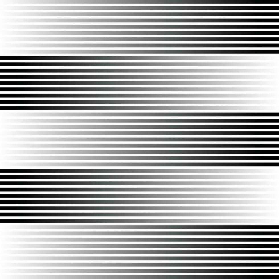 abstract naadloos zwart en wit helling horizontaal lijn patroon kunst. vector