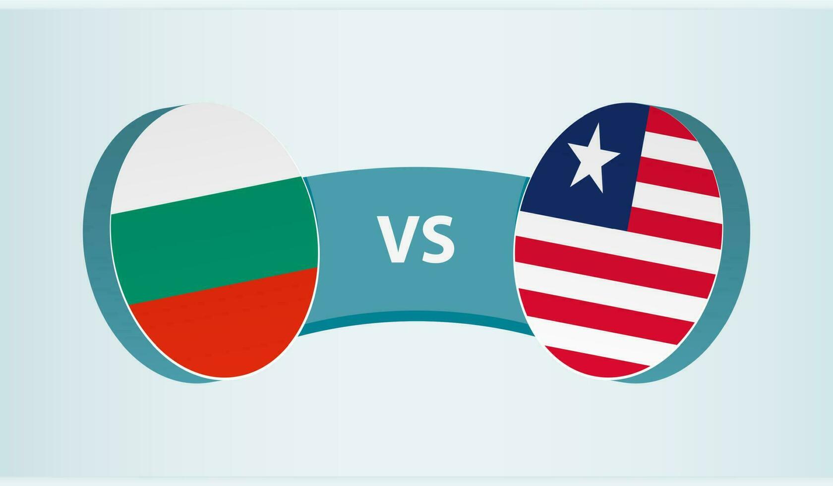 bulgarije versus Liberia, team sport- wedstrijd concept. vector