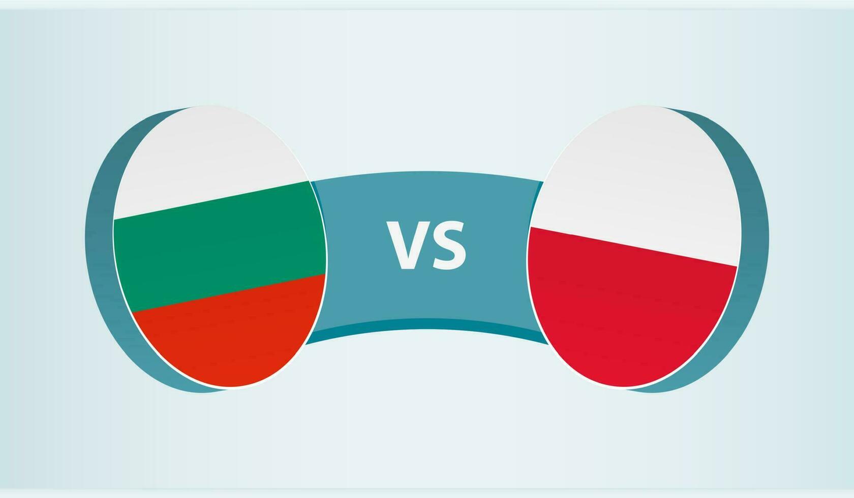 bulgarije versus Polen, team sport- wedstrijd concept. vector