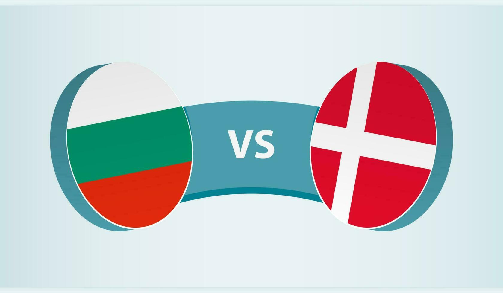bulgarije versus Denemarken, team sport- wedstrijd concept. vector