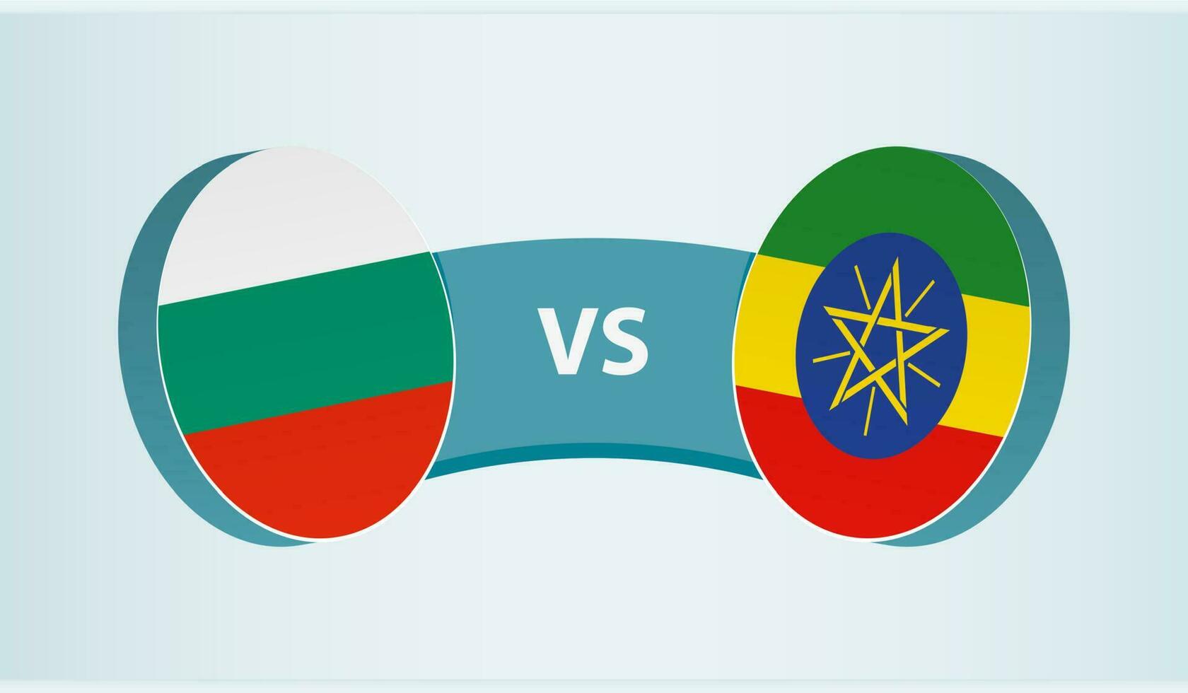bulgarije versus Ethiopië, team sport- wedstrijd concept. vector