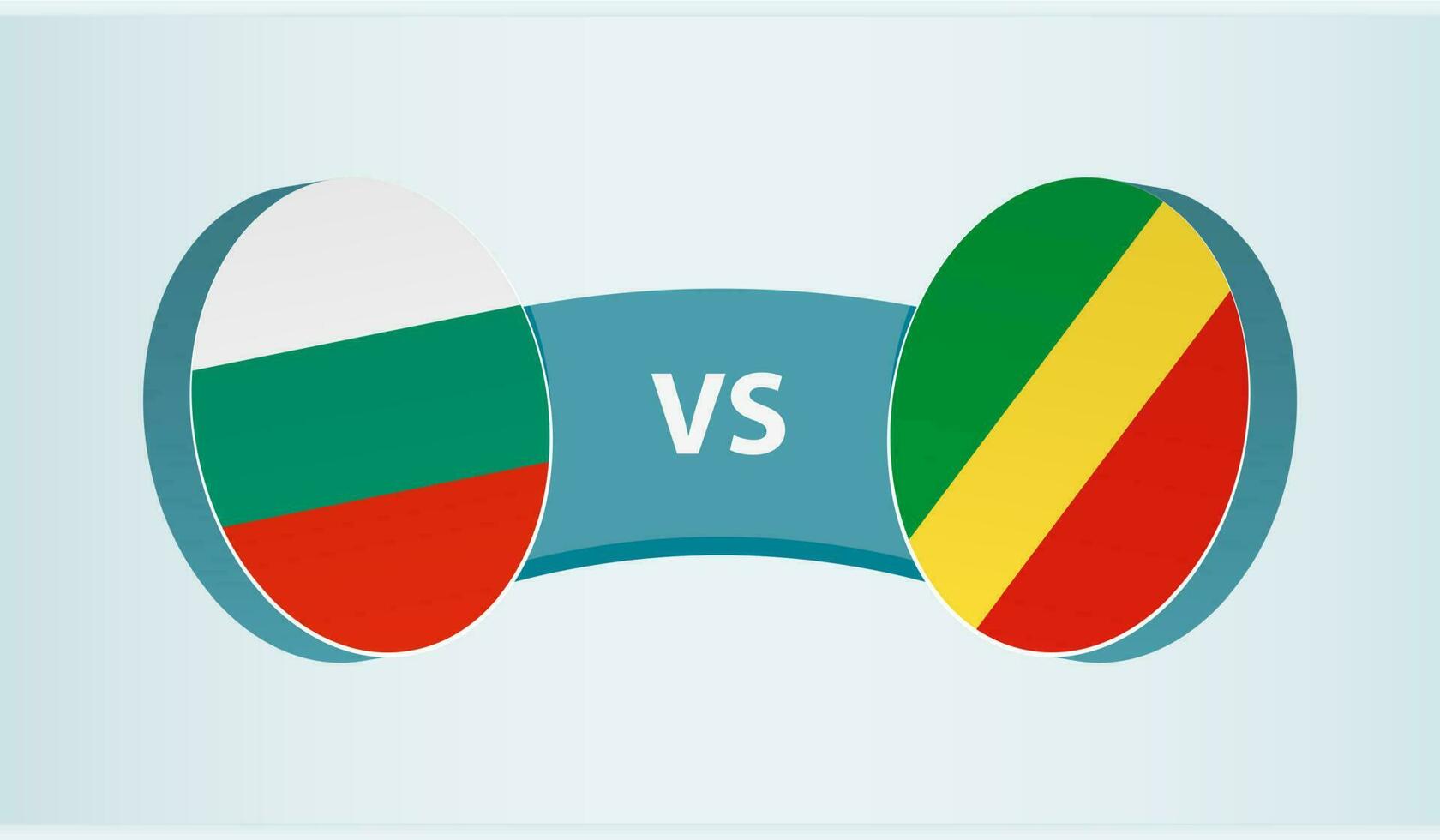 bulgarije versus Congo, team sport- wedstrijd concept. vector