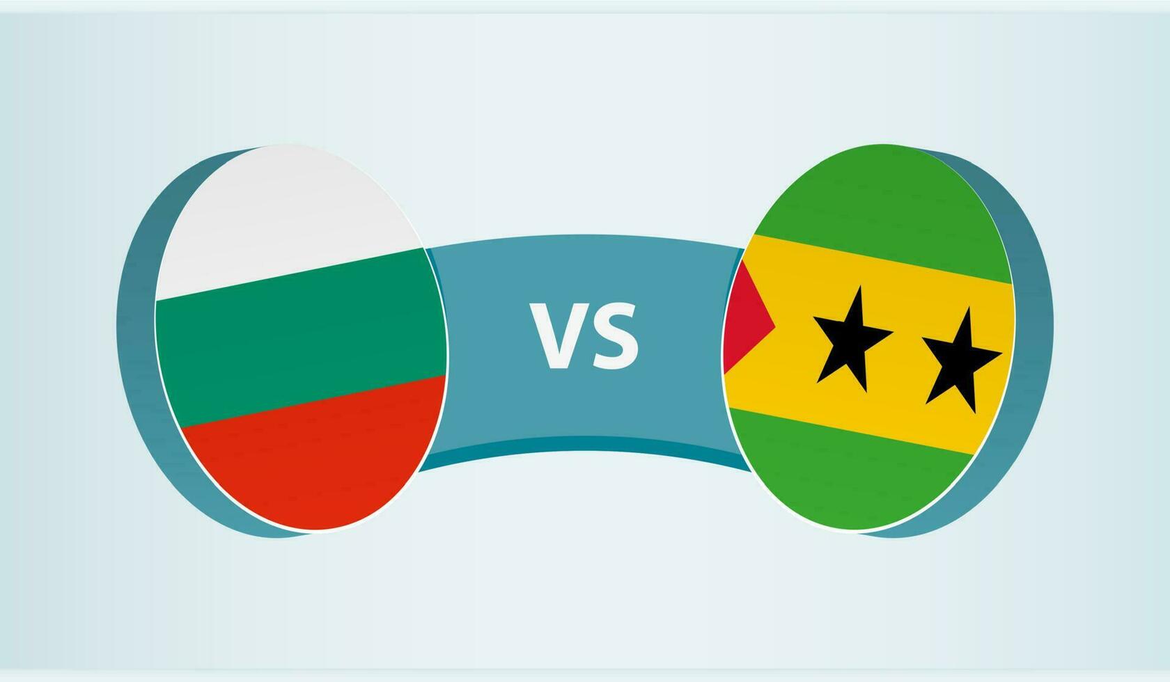 bulgarije versus sao naar mij en principe, team sport- wedstrijd concept. vector