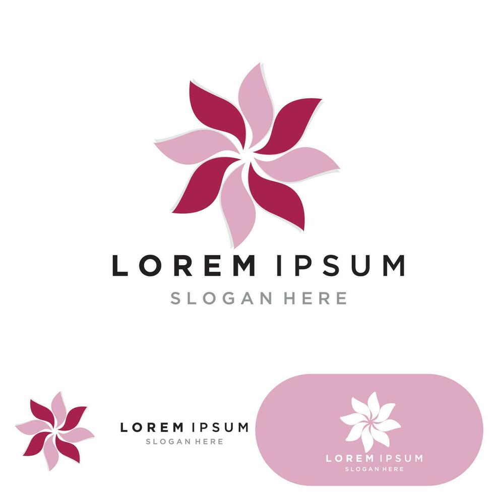 bloem logo. de circulaire logo. logo van de bloem. gestileerde bloem. bloemblaadjes. gemakkelijk logo. de merk naam embleem logo. mandala. logo boetiek. logotype voor schoonheid. logo voor bloem winkel. vector