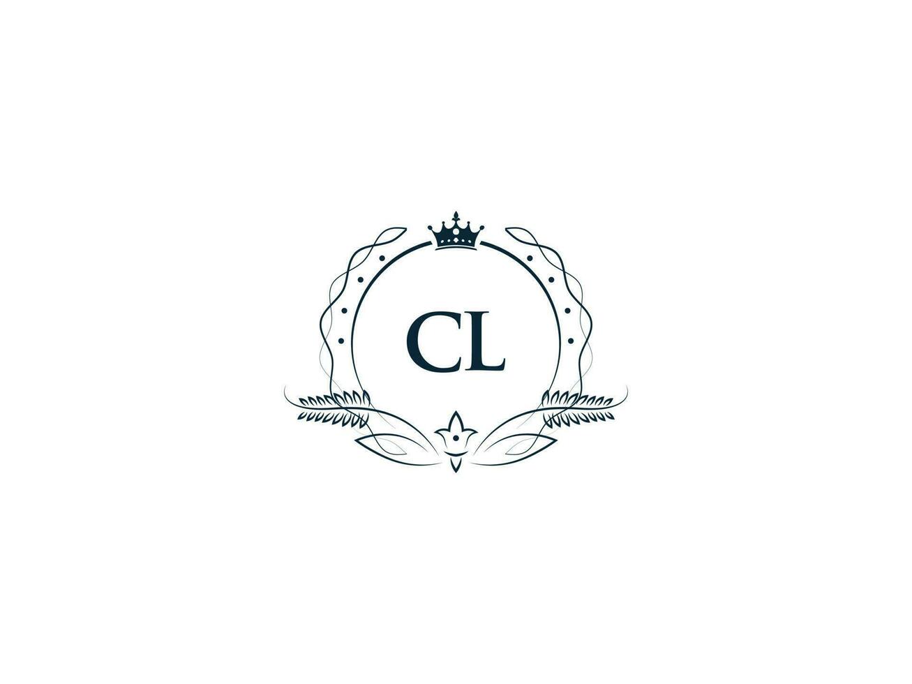 minimaal cl logo icoon, creatief vrouwelijk kroon cl lc brief logo beeld ontwerp vector