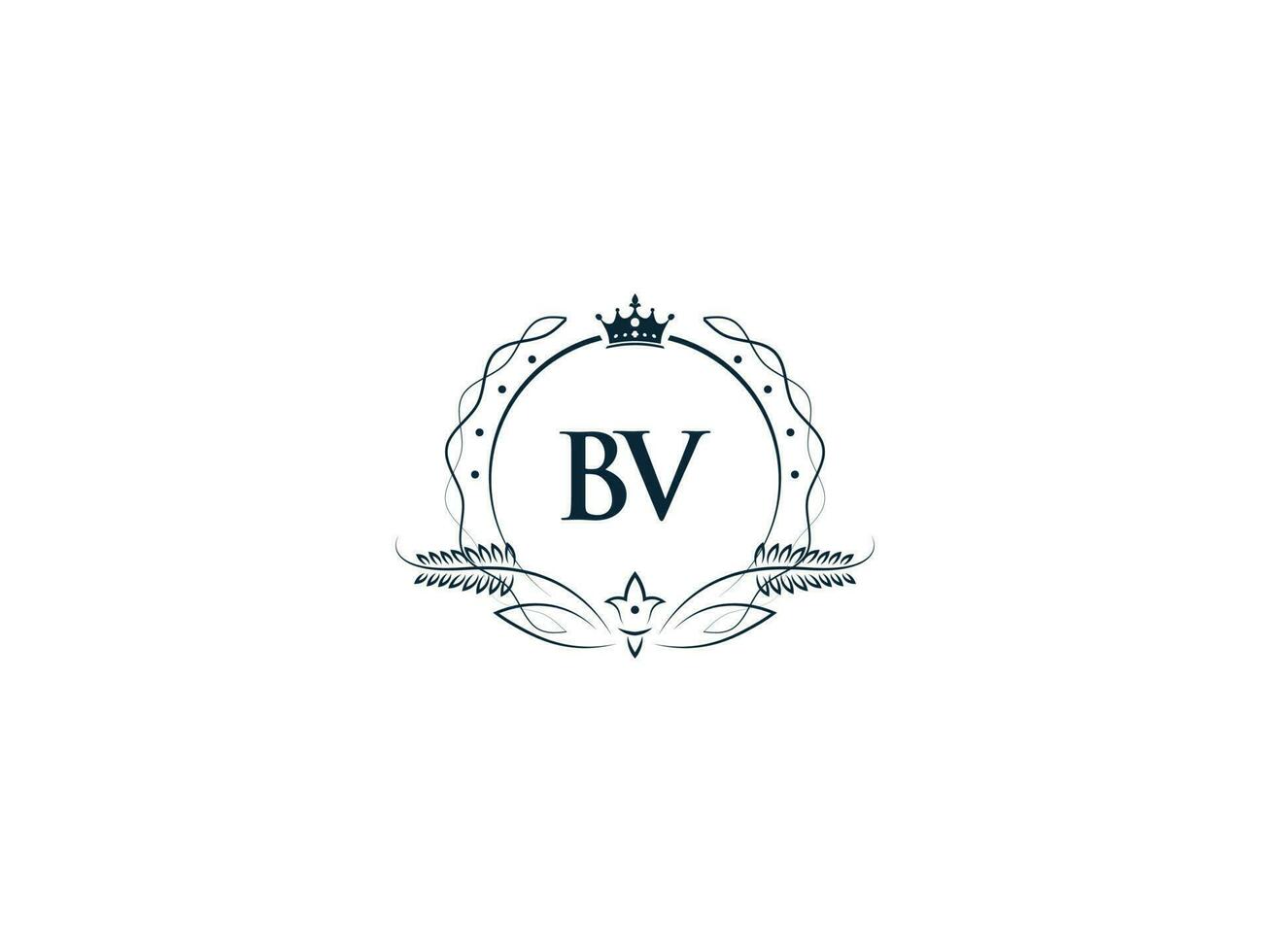 professioneel bv luxe bedrijf logo, vrouwelijk kroon bv vb logo brief vector icoon