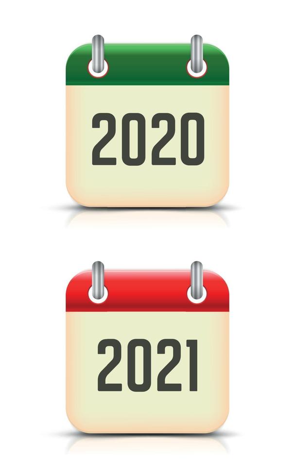 klein gelukkig nieuw jaar 2021 pictogram geïsoleerd op een witte achtergrond vector
