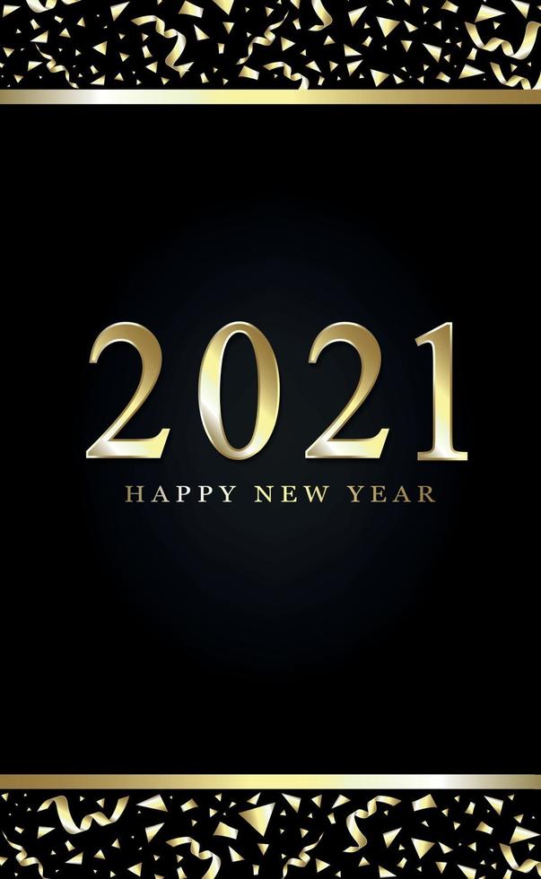 gouden nummers 2021 Nieuwjaarswensen - illustratie vector