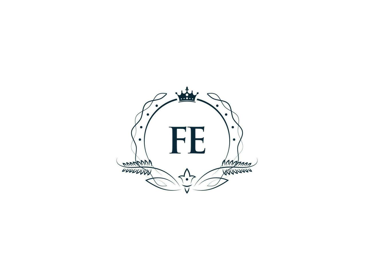 monogram luxe fe logo brief, minimaal vrouwelijk fe ef logo icoon vector voorraad