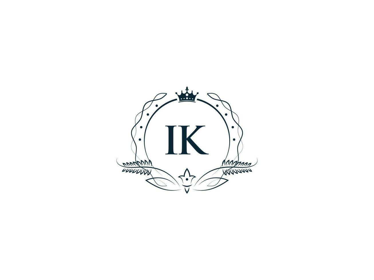 monogram luxe ik logo brief, creatief kroon ik ki vrouwelijk bedrijf logo vector