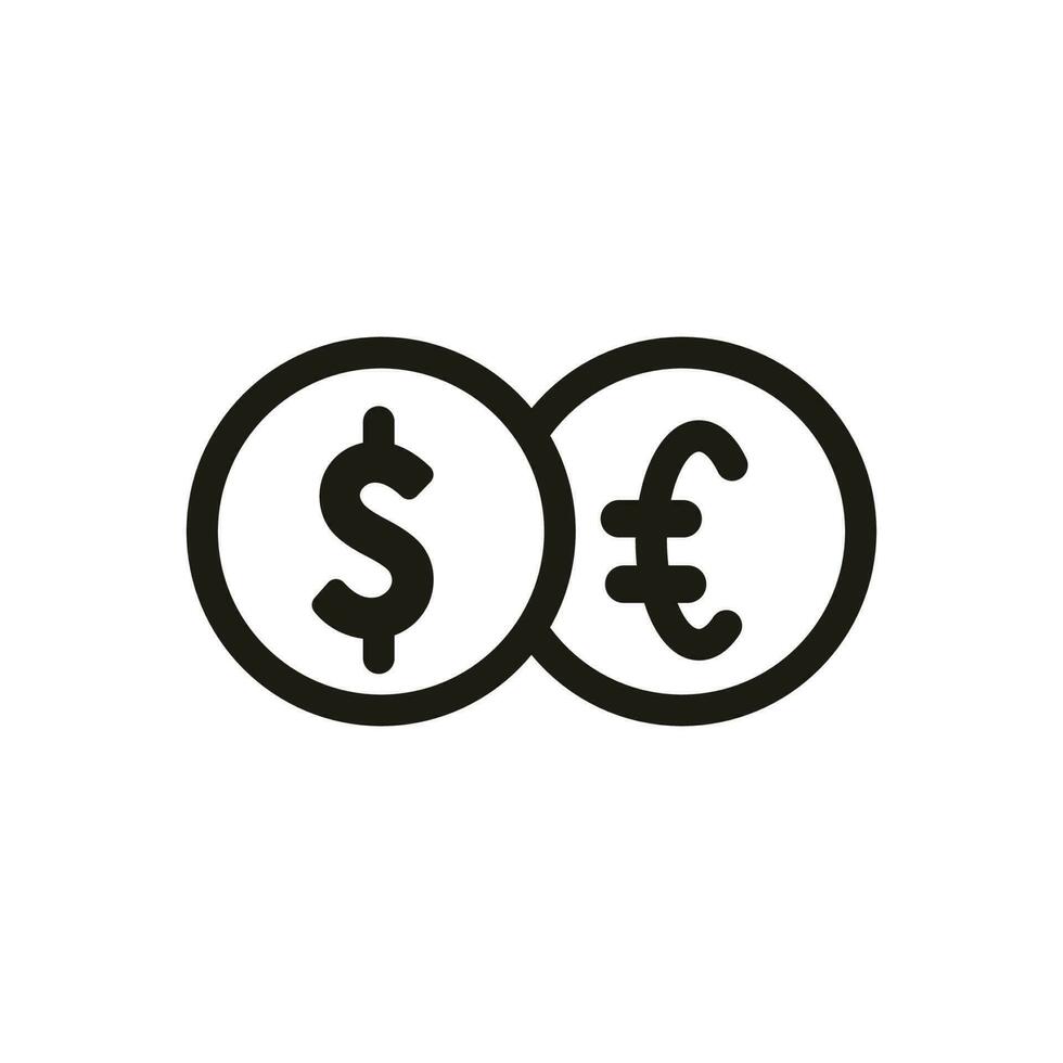 financiën en bedrijf lijn pictogrammen. ui icoon in een vlak ontwerp. dun schets pictogrammen vector