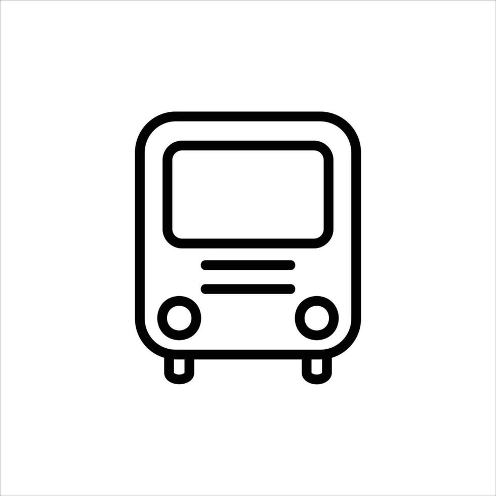 bus in vlak ontwerp stijl vector