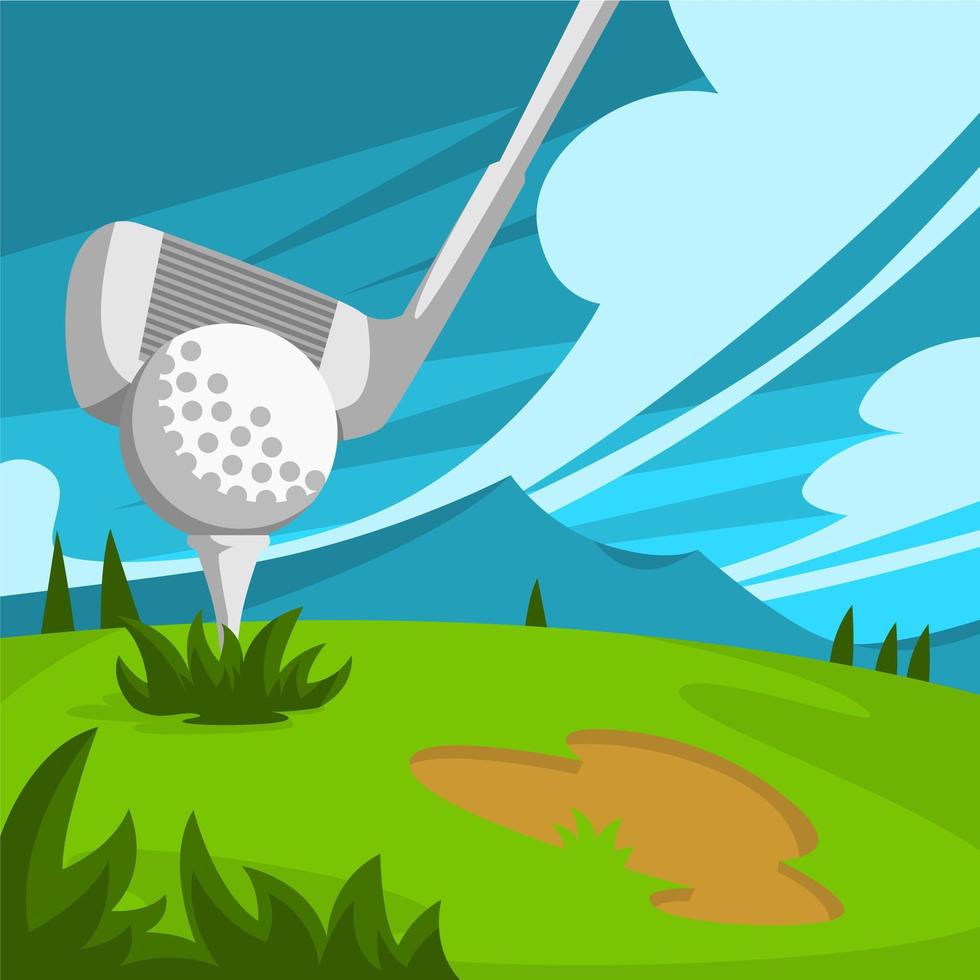 golfclub outdoor activiteit illustratie vector