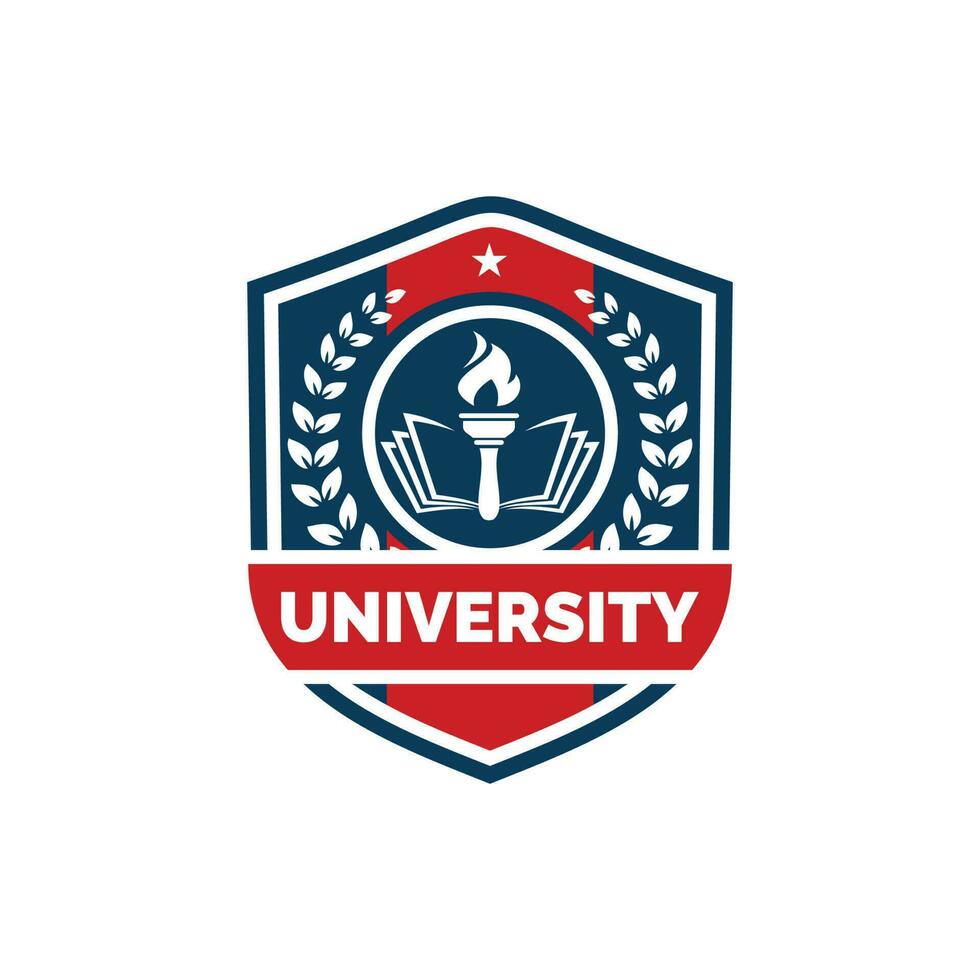 Universiteit logo ontwerp vector illustratie