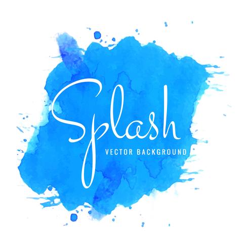 Abstracte blauwe aquarel splash achtergrond vector