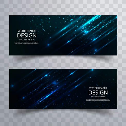 Abstracte heldere banners geplaatst sjabloon vector