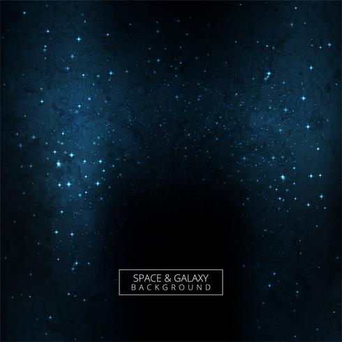 Mooie universum blauwe galaxy achtergrond vector
