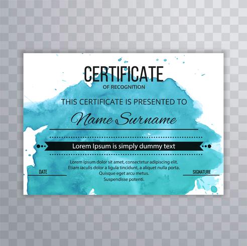 Abstracte certificaatsjabloon achtergrond vector