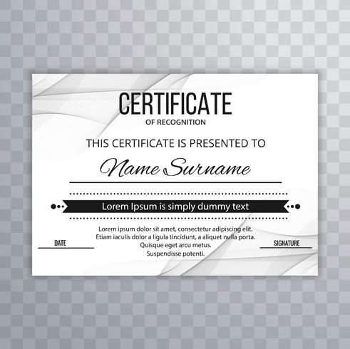 Moderne certificaatsjabloon achtergrond vector