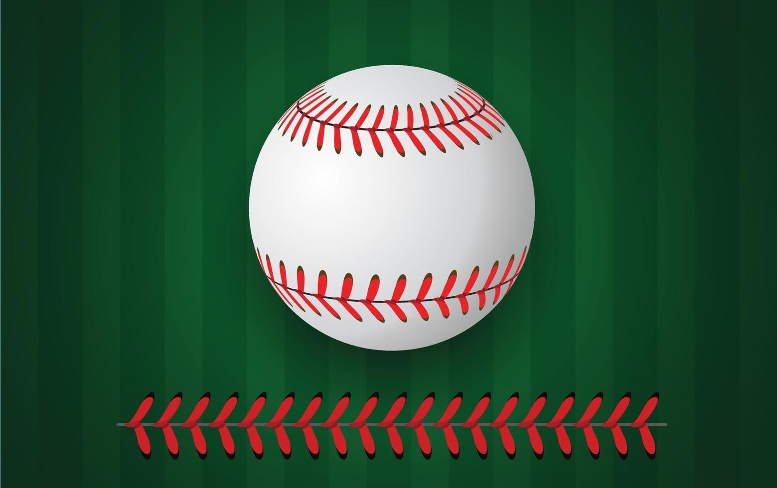 honkbalsteken op groene achtergrond vector