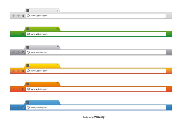 Web adres bar verzameling vector