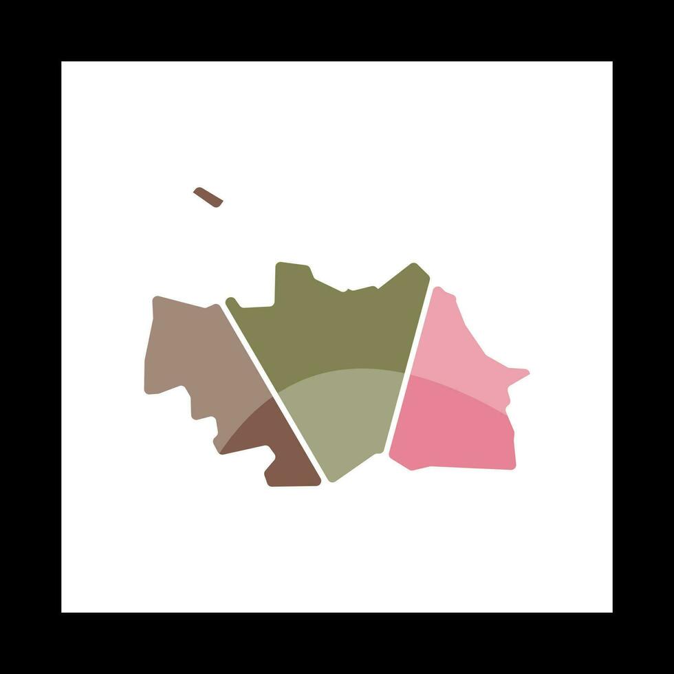kaart van bilhorod-dnistrovs'kyi stad meetkundig creatief logo vector