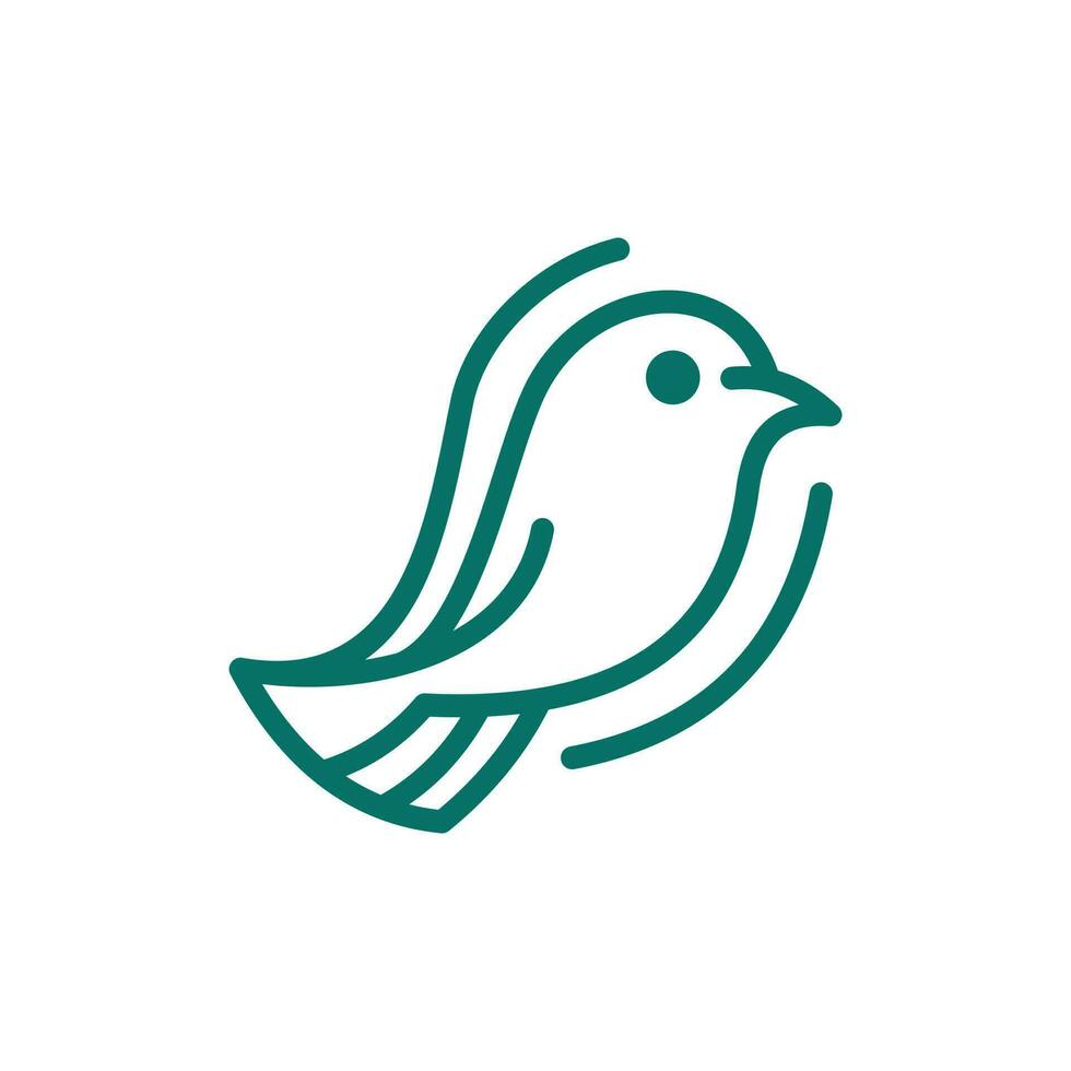 dier vogel lijn minimalistische lijn gemakkelijk logo vector