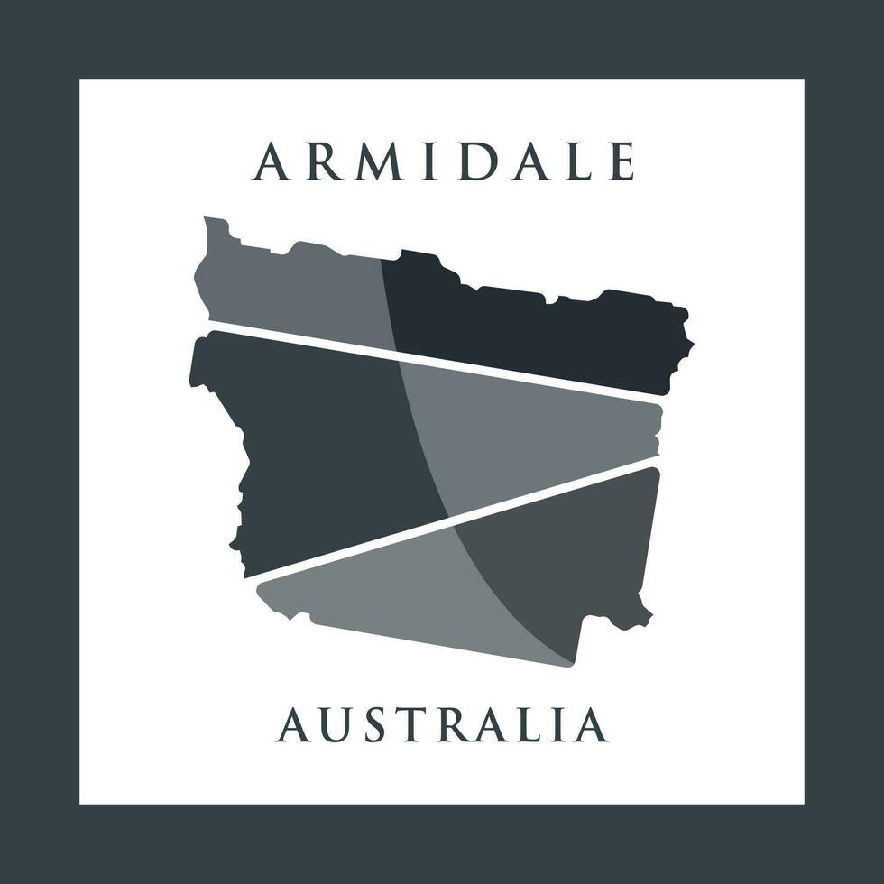 armidale stad kaart creatief logo vector