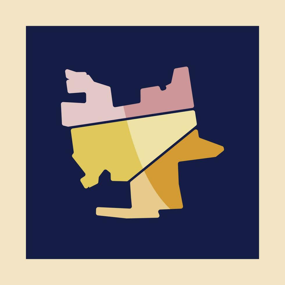 pokrovsk stad kaart gemakkelijk meetkundig creatief logo vector