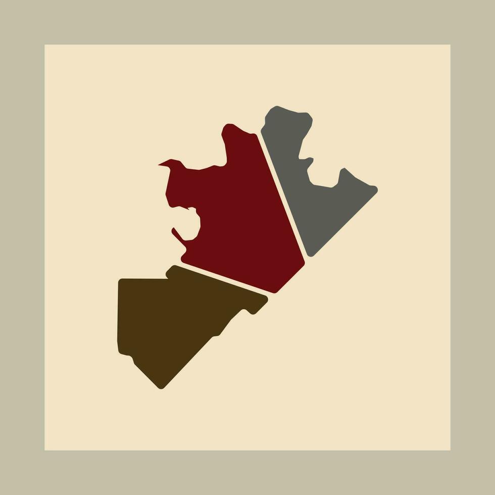 mildura stad kaart modern meetkundig logo vector