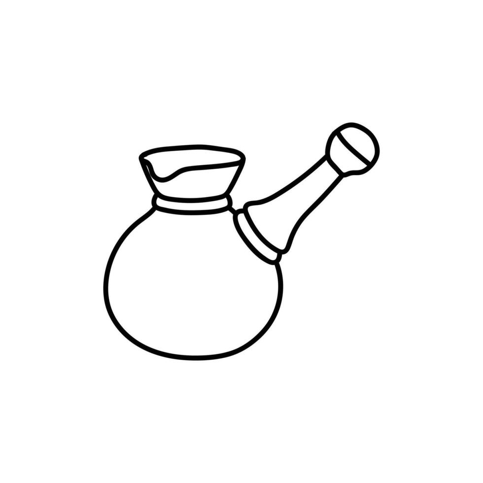 koffie pot lijn gemakkelijk creatief logo vector