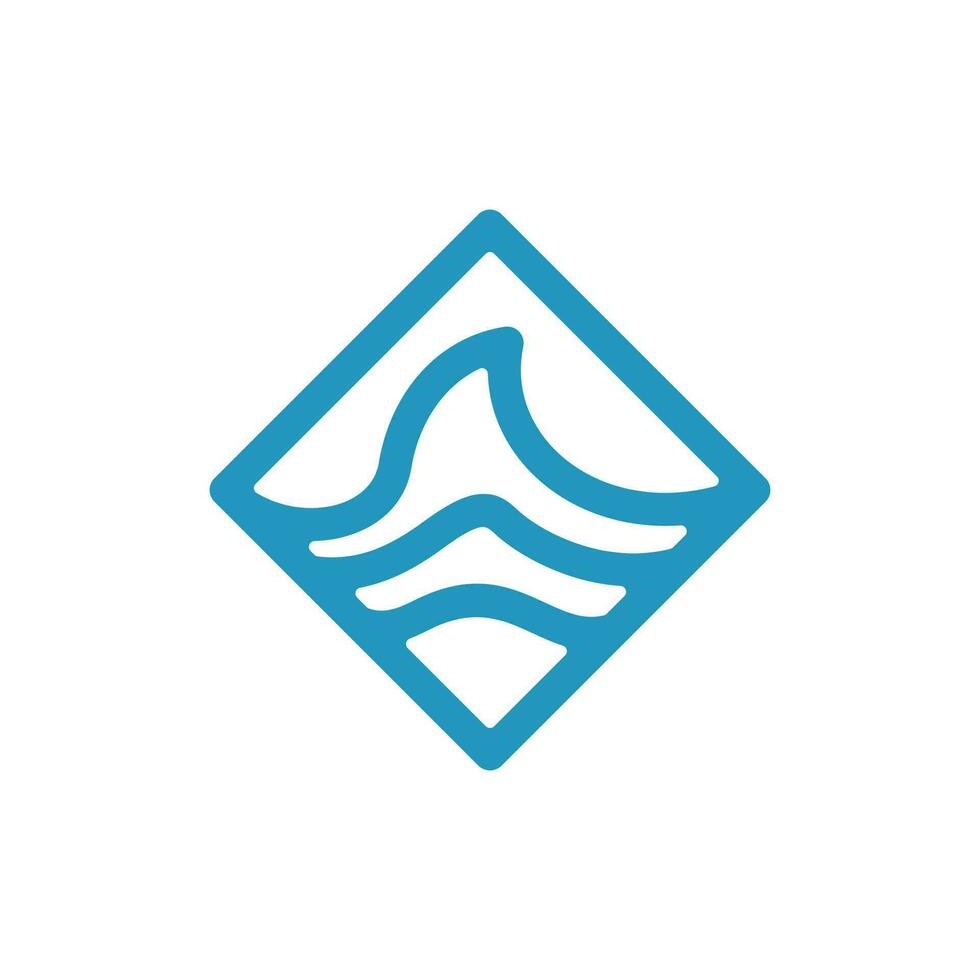 plein Golf strand water lijn modern gemakkelijk logo vector