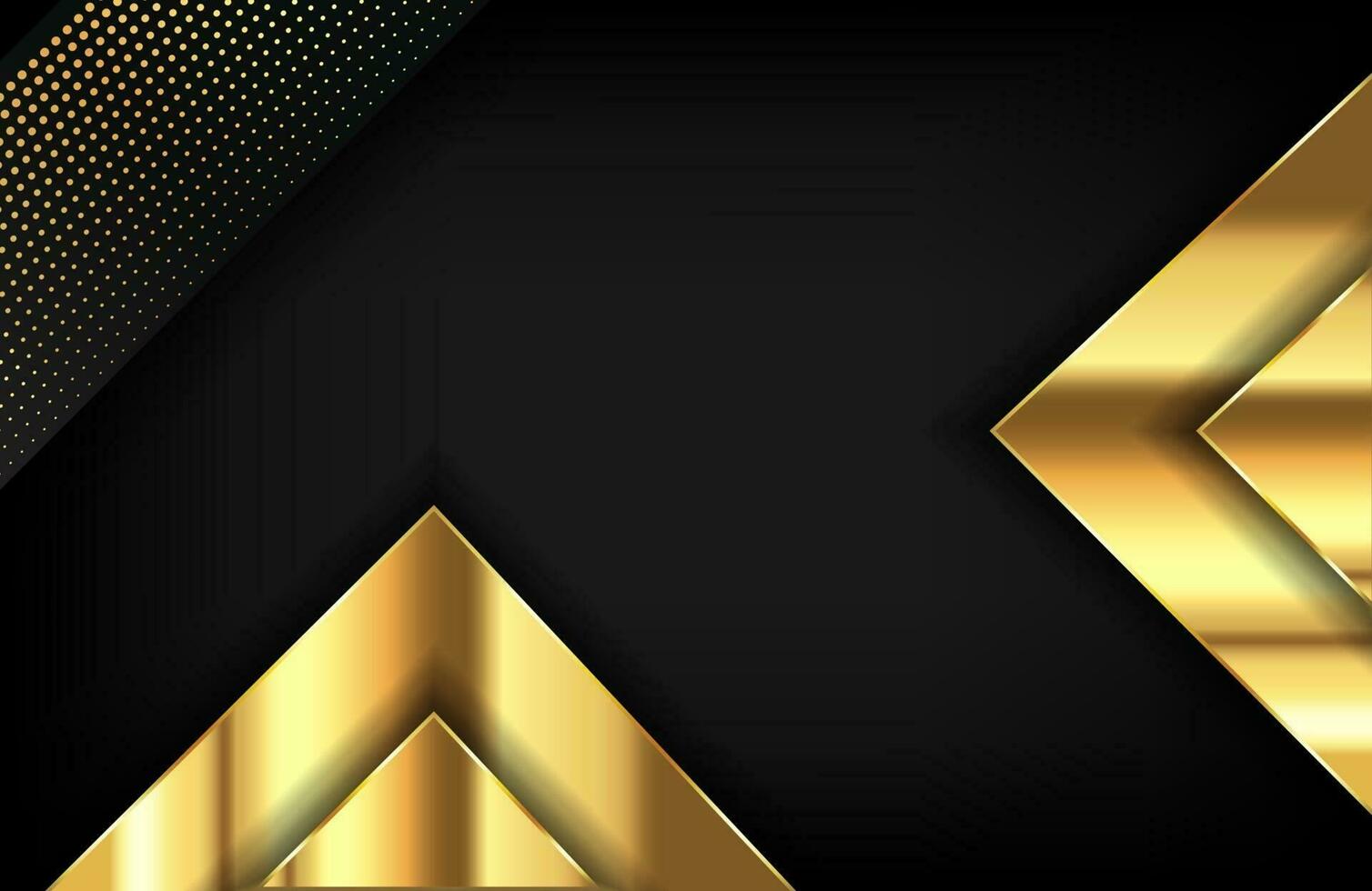 abstracte geometrische 3D-achtergrond met realistisch gouden effect vector