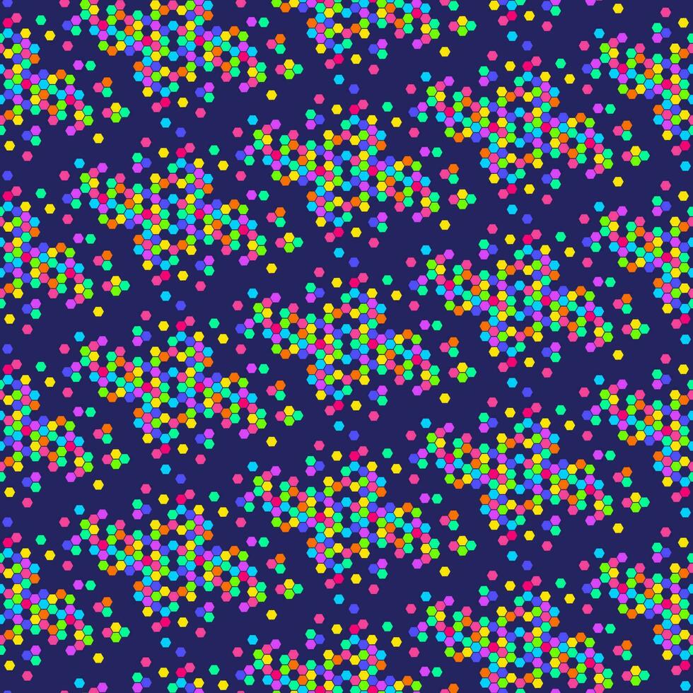 neon zeshoek meetkundig naadloos patroon vector