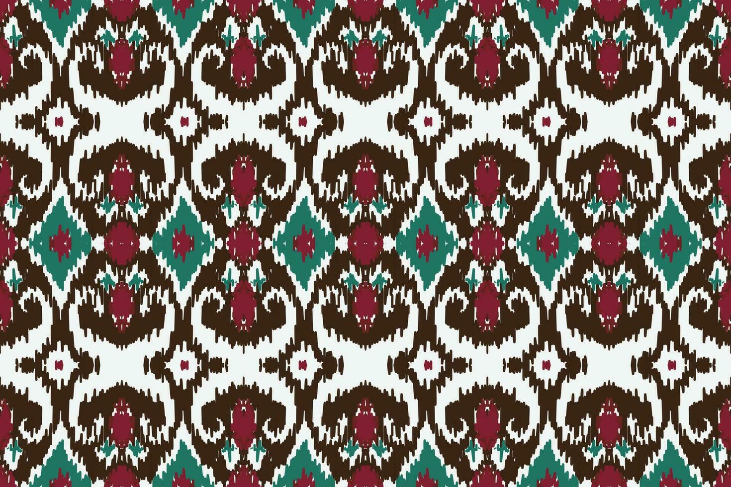 Afrikaanse ikat bloemen paisley borduurwerk achtergrond. meetkundig etnisch oosters patroon traditioneel. ikat aztec stijl abstract vector illustratie. ontwerp voor afdrukken textuur,stof,sari,sari,tapijt.