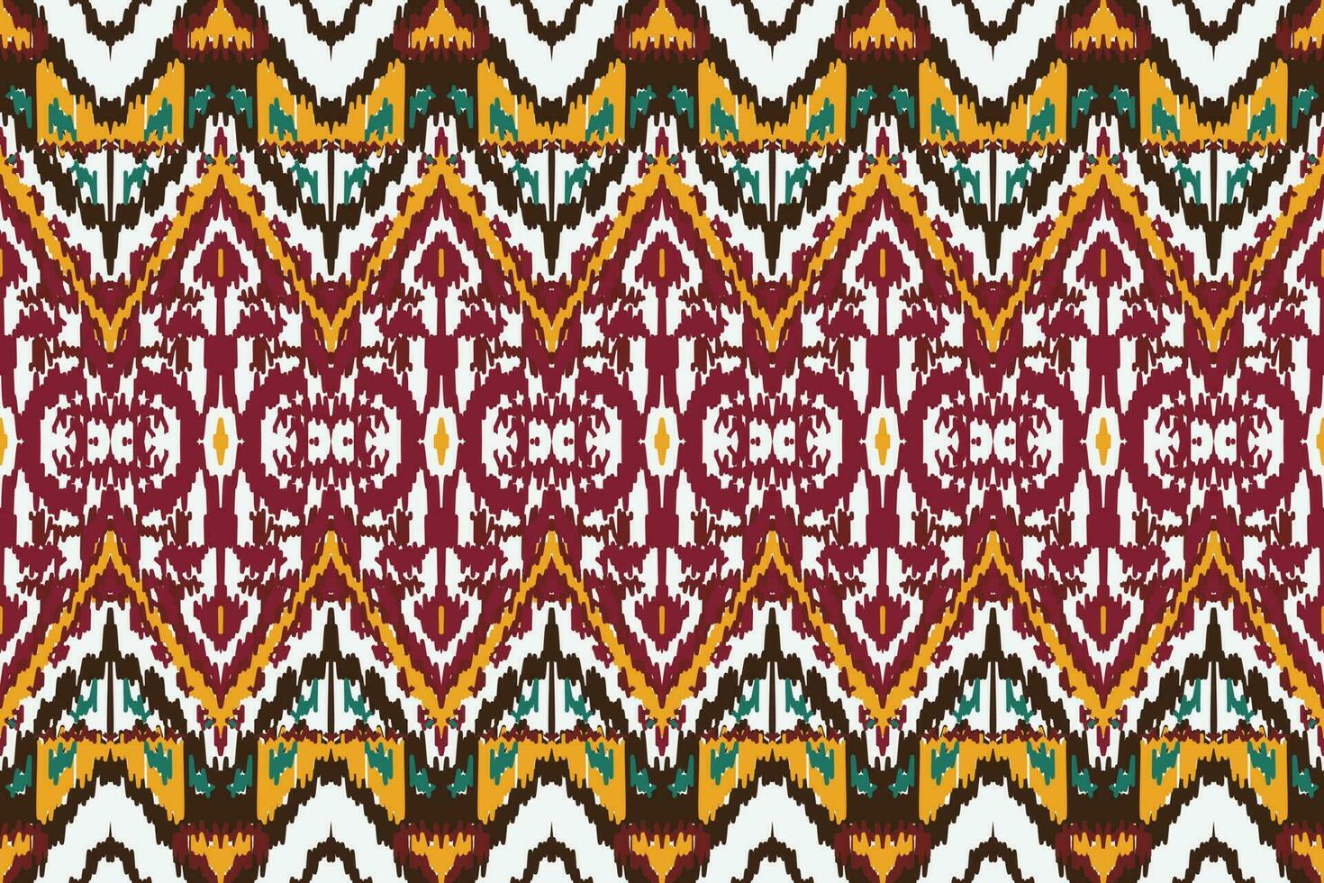 Afrikaanse ikat damast borduurwerk achtergrond. meetkundig etnisch oosters patroon traditioneel. ikat aztec stijl abstract vector illustratie. ontwerp voor afdrukken textuur,stof,sari,sari,tapijt.