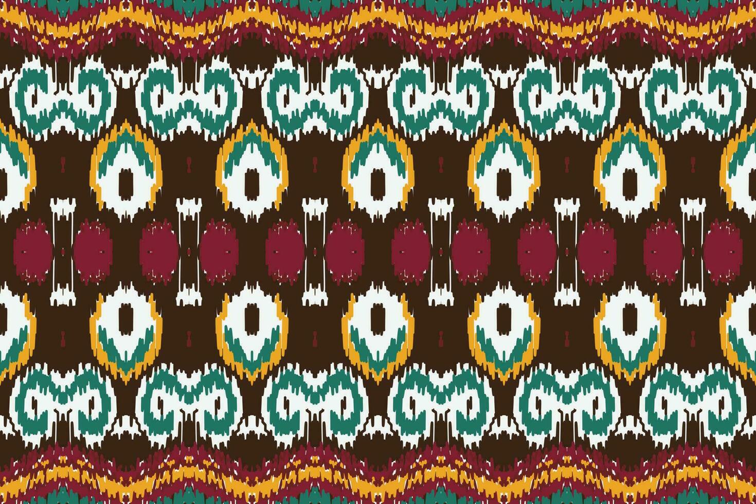 motief ikat naadloos patroon borduurwerk achtergrond. meetkundig etnisch oosters patroon traditioneel. ikat aztec stijl abstract vector illustratie. ontwerp voor afdrukken textuur,stof,sari,sari,tapijt.