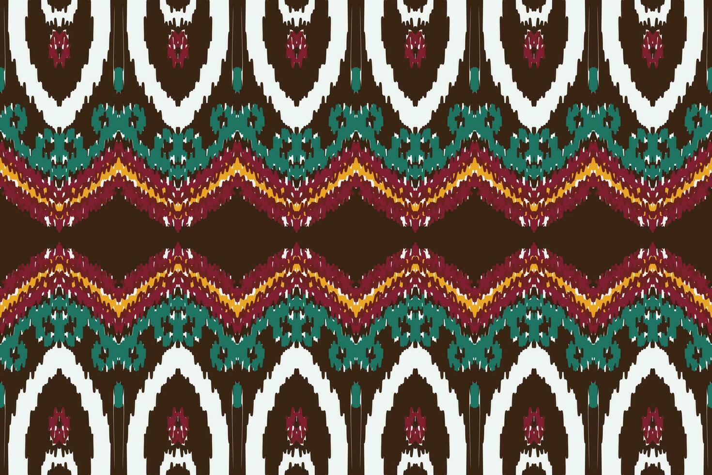 Afrikaanse ikat naadloos patroon borduurwerk achtergrond. meetkundig etnisch oosters patroon traditioneel. ikat aztec stijl abstract vector illustratie. ontwerp voor afdrukken textuur,stof,sari,sari,tapijt.