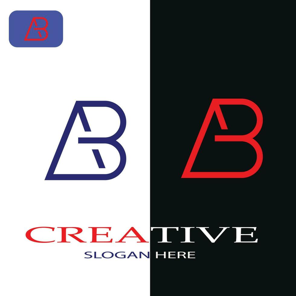 ab brief logo ontwerp vector sjabloon