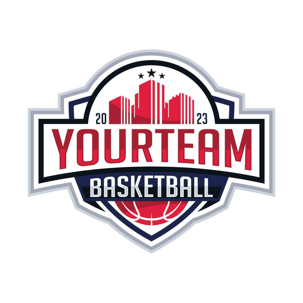 modern professioneel basketbal club embleem vector mascotte logo ontwerp