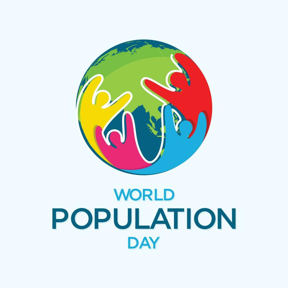 banier of poster van wereld bevolking dag vector ontwerp