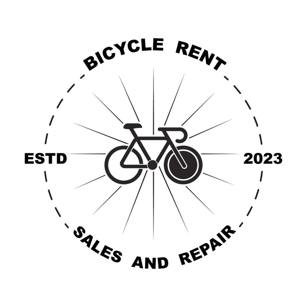 fiets winkel logo ontwerp vector afbeelding, fiets logo concept icoon vector, gemakkelijk ontwerp modern vector