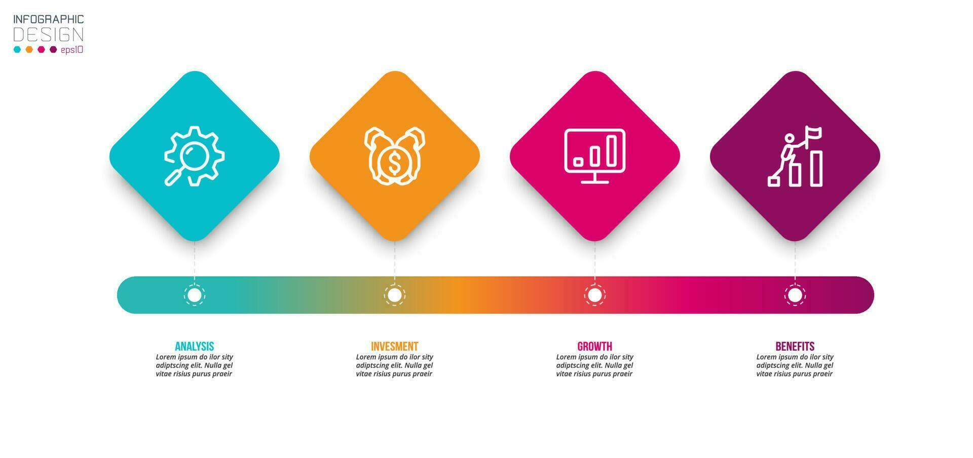 tijdlijn grafieksjabloon zakelijke infographic. vector