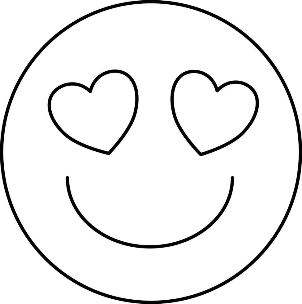 Open liefde harten ogen emoji icoon vector