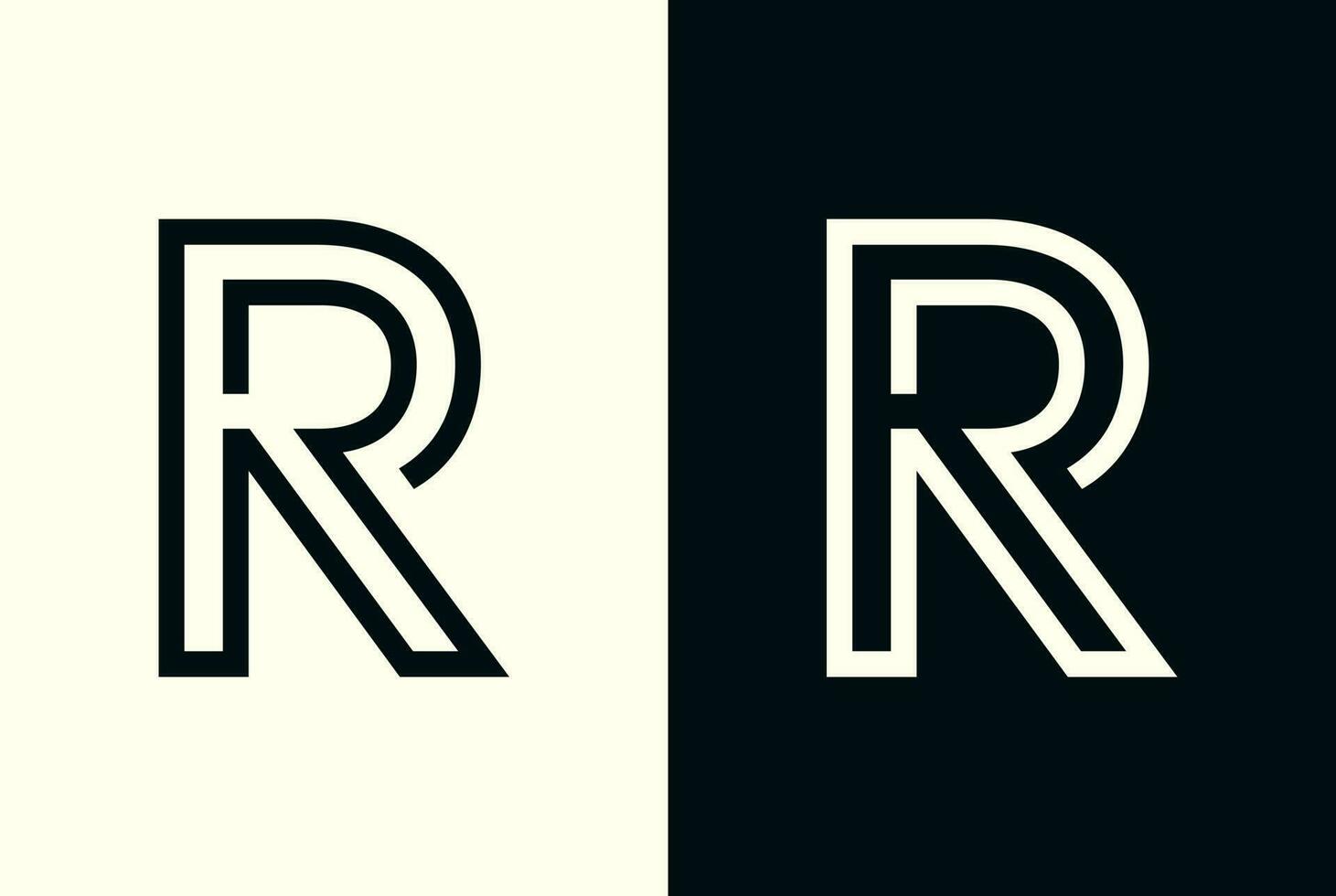 abstract eerste brief r logo vector