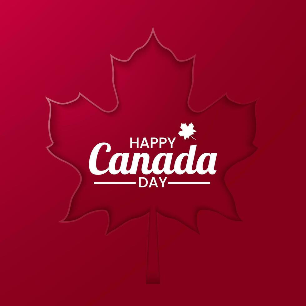 1e juli 2020 gelukkig Canada dag banier voor onafhankelijkheid dag achtergrond met rood esdoorn. vector illustratie groet kaart. Canada vakantie concept ontwerp. rood wit thema met esdoorn- blad.