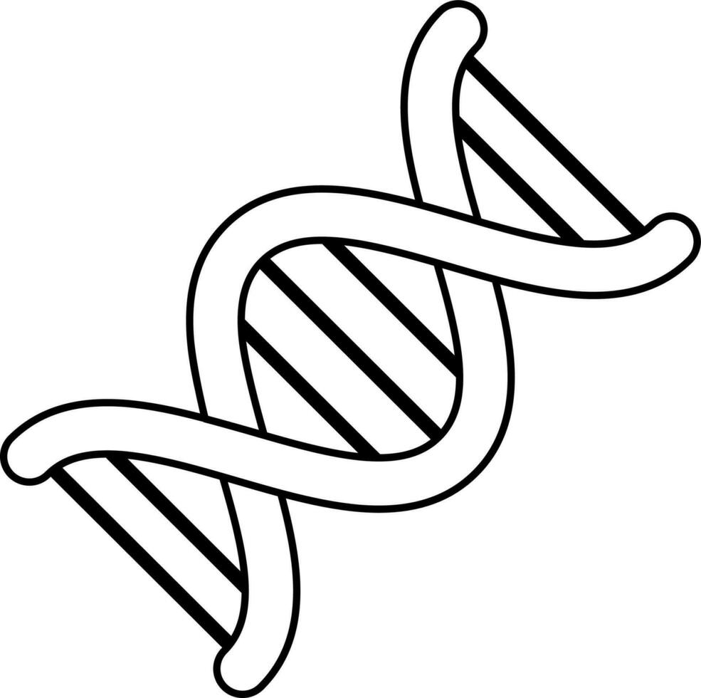 spiraalvormig dna molecuul voering icoon vector