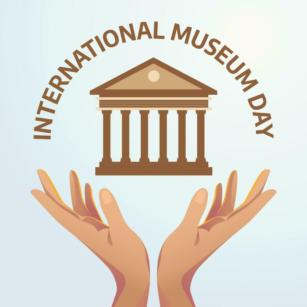 Internationale museum dag ontwerp sjabloon voor viering. Internationale museum dag vector ontwerp. museum vector ontwerp. Internation ontwerp. musem gebouw vector ontwerp met hand.