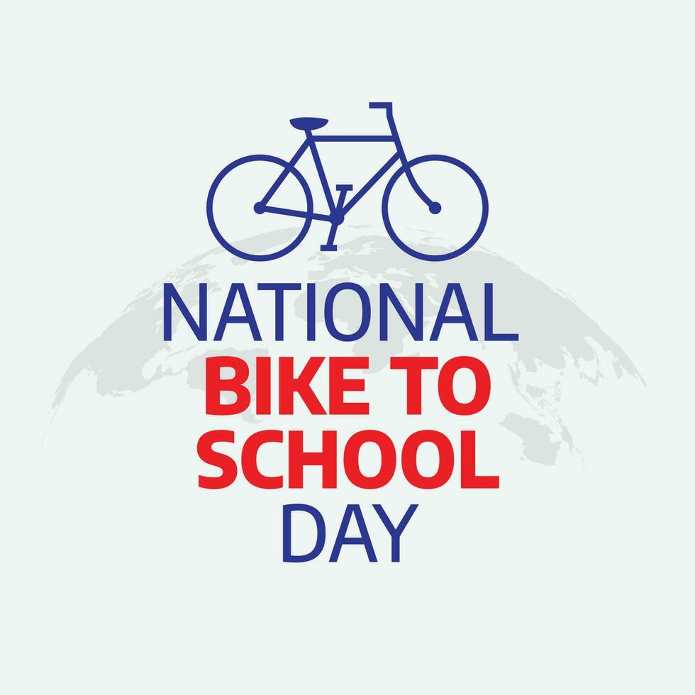 nationaal fiets naar school- dag ontwerp sjabloon voor viering. nationaal fiets naar school- dag vector ontwerp. fiets vector ontwerp. fiets naar school. wereld fiets dag. vlak ontwerp.